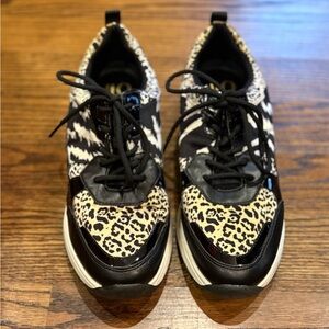J. Lo Leopard Print Sneakers - Size 10